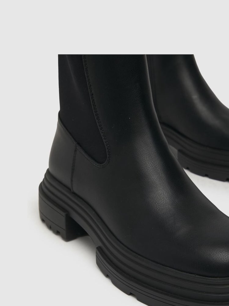 Schuh Alessia Chunky Sock Back Boots - Image 4 of 4