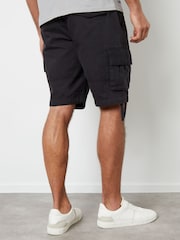 Threadbare Black Cargo Shorts - Image 2 of 4