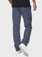 Threadbare Grey Cotton Blend Belted Cargo Trousers - Image 2 of 4