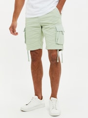 Threadbare Light Green Cargo Shorts - Image 1 of 4