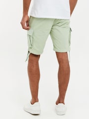 Threadbare Light Green Cargo Shorts - Image 2 of 4