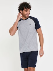 Threadbare Blue Cotton Blend Short Sleeve Pyjama Set - Image 1 of 3