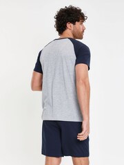 Threadbare Blue Cotton Blend Short Sleeve Pyjama Set - Image 2 of 3