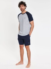 Threadbare Blue Cotton Blend Short Sleeve Pyjama Set - Image 3 of 3