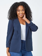 Roman Blue Petite Classic Stretch Blazer - Image 1 of 5
