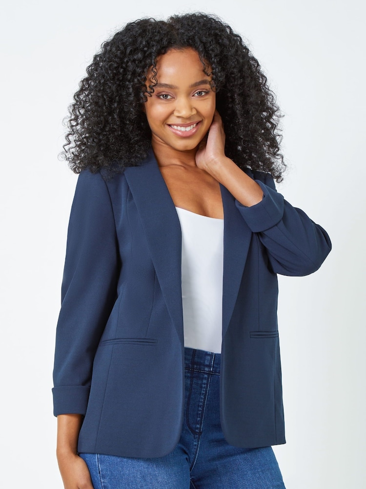 Roman Blue Petite Classic Stretch Blazer - Image 1 of 5