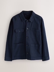 Navy Blue Garment Dyed Chore Jacket - Image 1 of 5