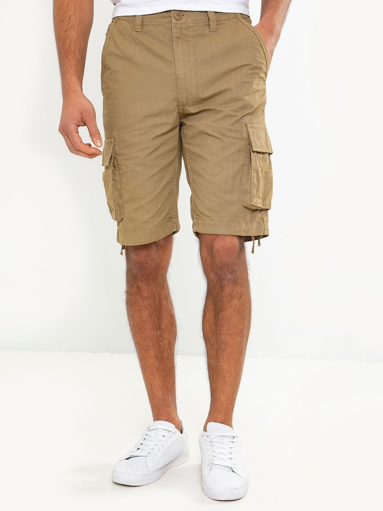 Threadbare Stone Cargo Shorts - Image 1 of 4