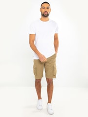Threadbare Stone Cargo Shorts - Image 3 of 4