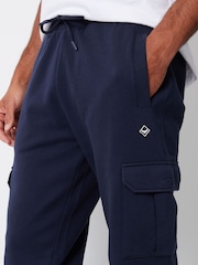 Threadbare Navy Cargo Style Joggers - Image 4 of 4