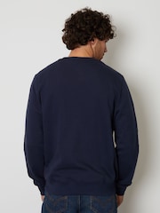 Threadbare Navy Crew Neck Sweatshirts 3 Pack - Image 2 of 4