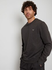 Threadbare Charcoal Crew Neck Sweatshirt - Image 1 of 4