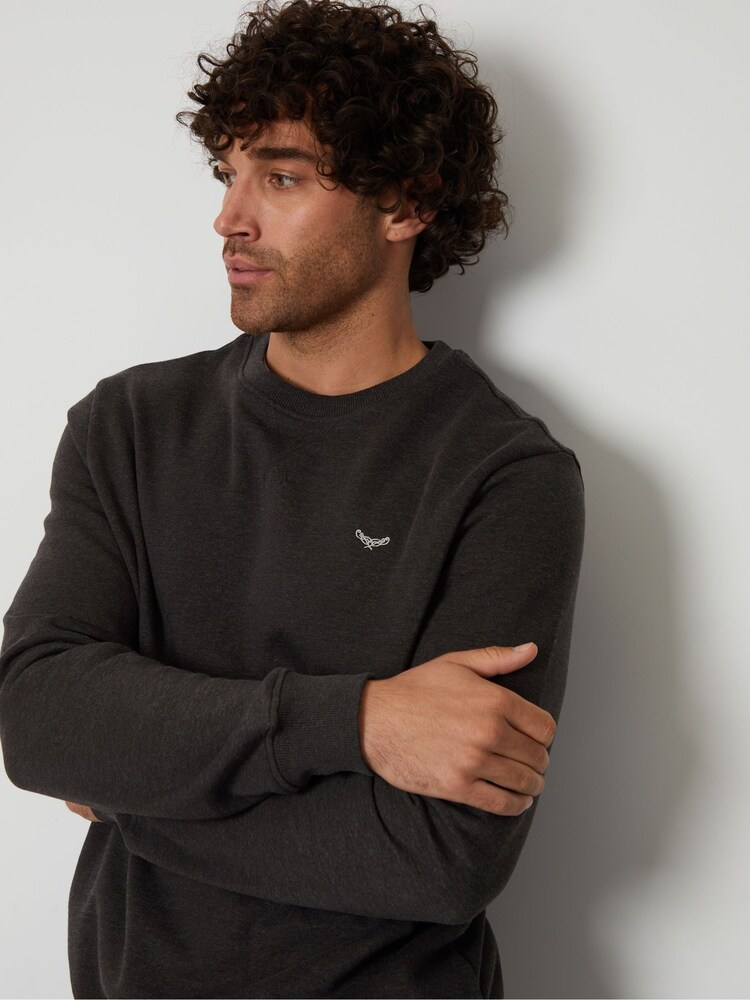 Threadbare Charcoal Crew Neck Sweatshirt - Image 4 of 4
