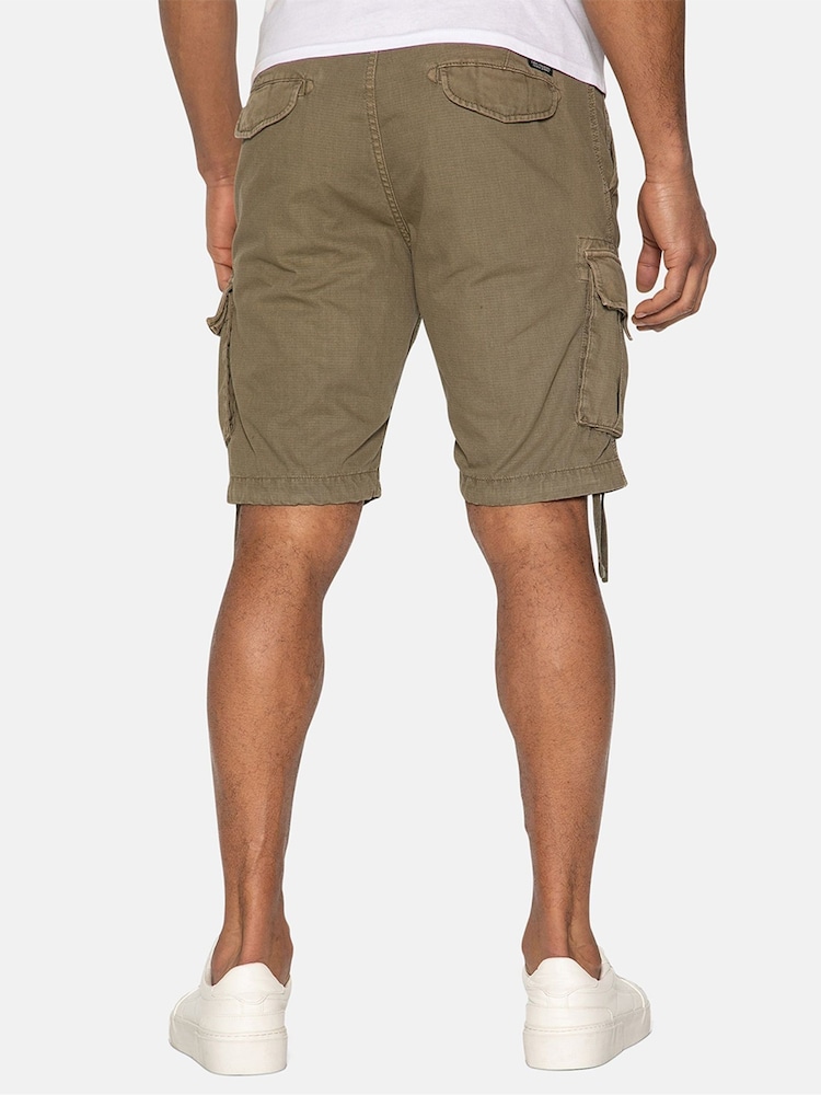 Threadbare Khaki Cargo Shorts - Image 2 of 4 Threadbare Khaki Cargo Shorts - Image 2 of 4