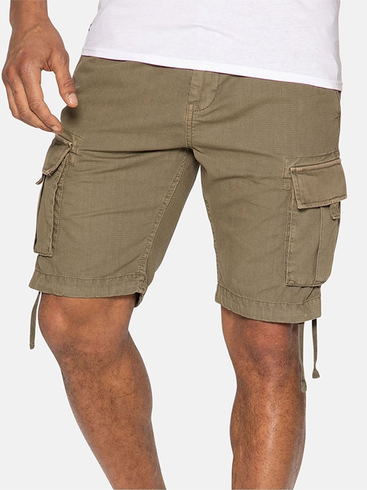 Threadbare Khaki Cargo Shorts - Image 4 of 4 Threadbare Khaki Cargo Shorts - Image 4 of 4