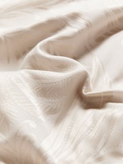 Lipsy Oyster Phoebe Jacquard Duvet Cover and Pillowcase Set - Image 3 of 4