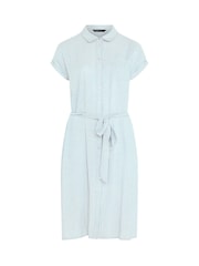 Evans Blue Stripe Shirt Dress - Image 5 of 5