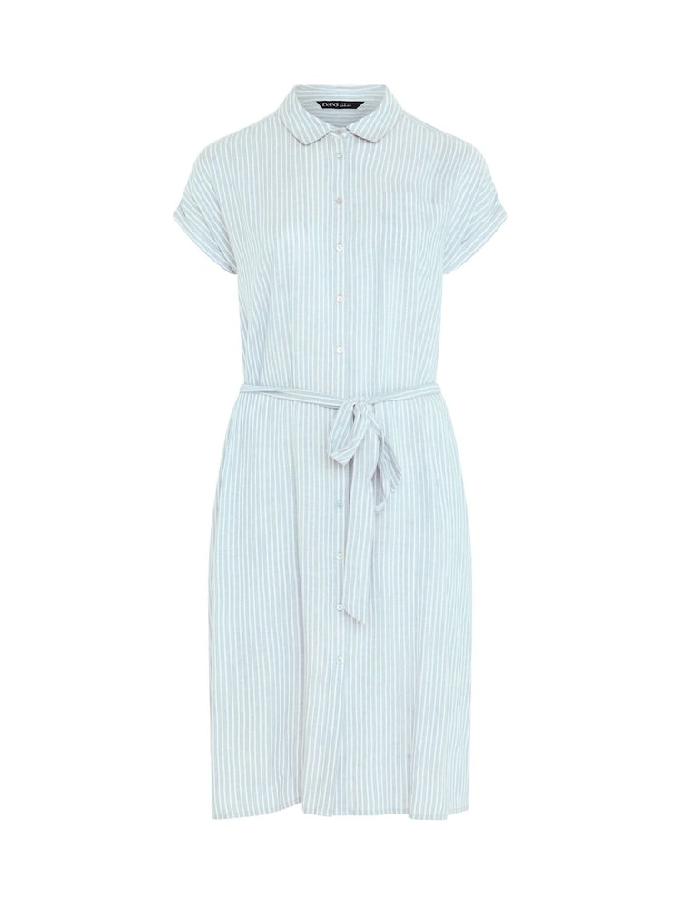 Evans Blue Stripe Shirt Dress - Image 5 of 5 Evans Blue Stripe Shirt Dress - Image 5 of 5