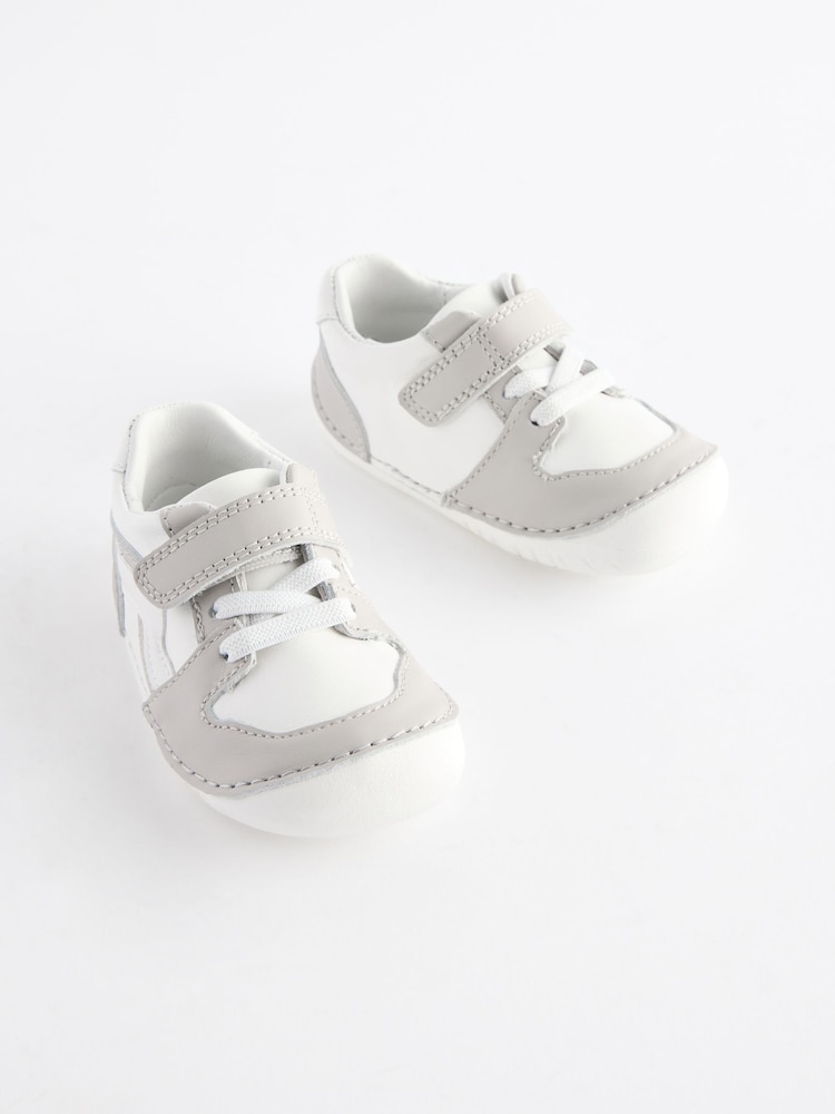 White/Neutral Standard Fit (F) Crawler Shoes - Image 1 of 5