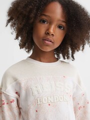 Reiss Pink Kendrix 13-14 yrs Cotton Blend Drawstring Dress - Image 4 of 7