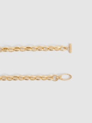 Reiss Gold Cammie Oval Metal Chain Belt - Image 3 of 4