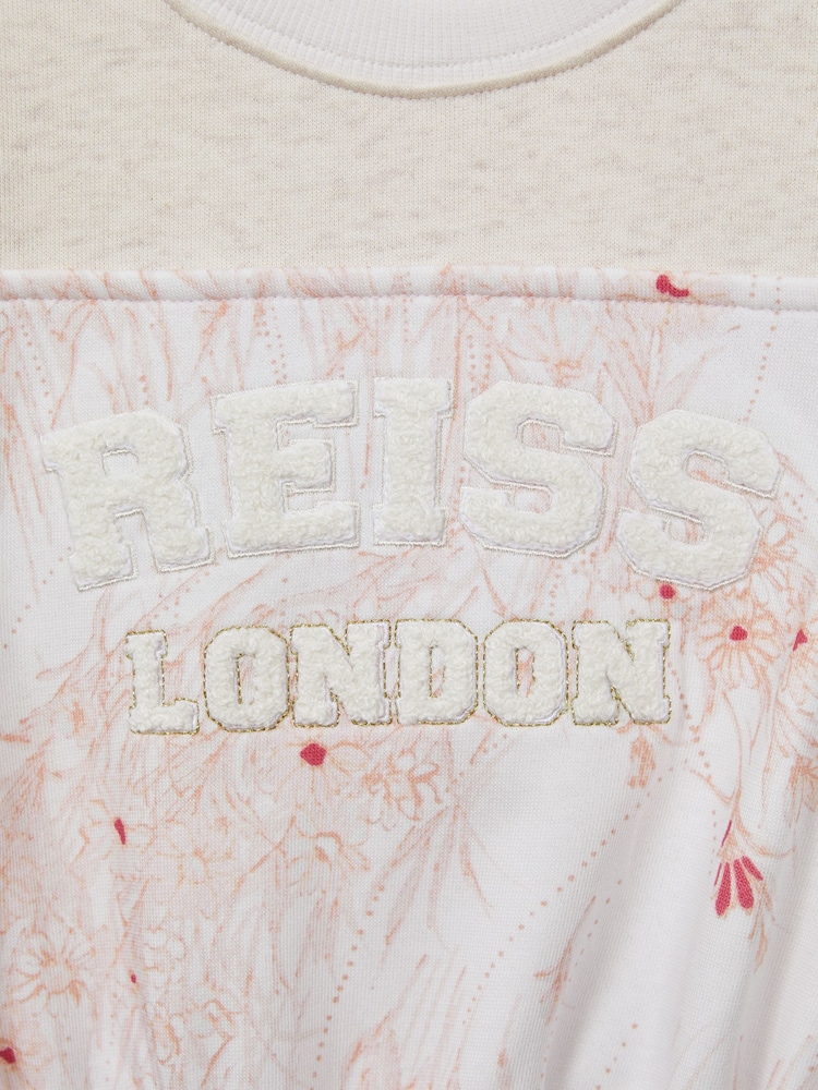 Reiss Pink Kendrix Teen Cotton Blend Drawstring Dress - Image 7 of 7