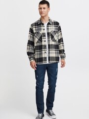 Blend Blue Dark Jet Fit Distressed Mid Stretch Denim Jeans - Image 3 of 5
