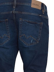 Blend Blue Dark Jet Fit Distressed Mid Stretch Denim Jeans - Image 5 of 5