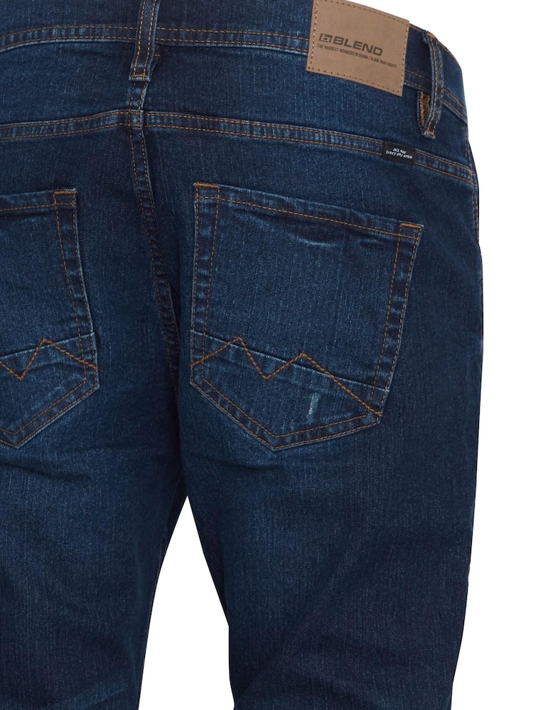Blend Blue Dark Jet Fit Distressed Mid Stretch Denim Jeans - Image 5 of 5 Blend Blue Dark Jet Fit Distressed Mid Stretch Denim Jeans - Image 5 of 5