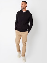 Sudadera de punto con capucha, cremallera y forro de microfibra de Threadbare - Imagen 3 de 5