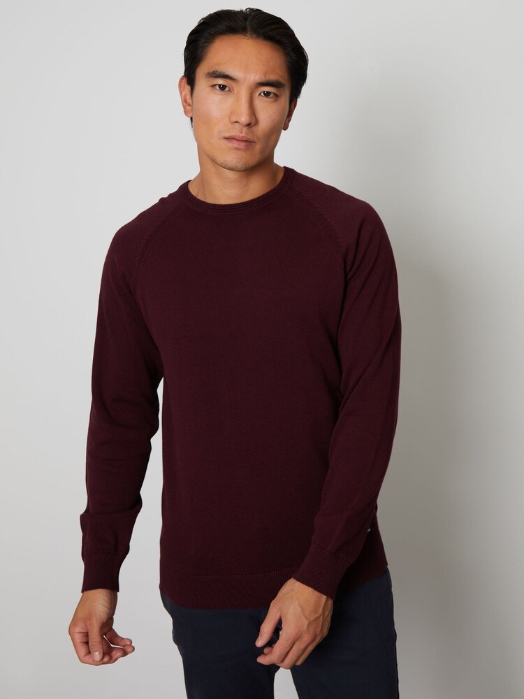 Threadbare Red 100% Cotton Lightweight Crew Neck Knitted Jumper - Image 1 of 4