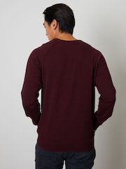 Threadbare Red 100% Cotton Lightweight Crew Neck Knitted Jumper - Image 2 of 4