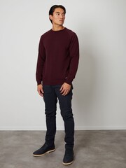 Threadbare Red 100% Cotton Lightweight Crew Neck Knitted Jumper - Image 3 of 4