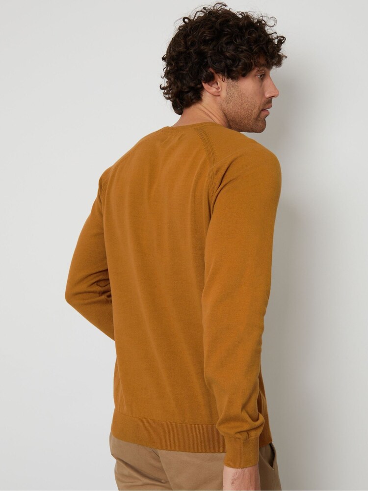 Threadbare Brown 100% Cotton Lightweight Crew Neck Knitted Jumper - Image 2 of 4