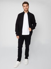Threadbare Black Zip Through Cable Knit Cardigan - Image 3 of 4