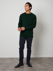 Threadbare Green 100% Cotton Lightweight Crew Neck Knitted Jumper - Image 3 of 4