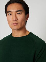 Threadbare Green 100% Cotton Lightweight Crew Neck Knitted Jumper - Image 4 of 4