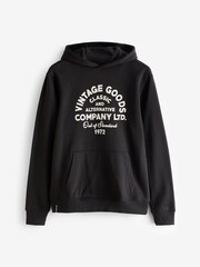 Threadbare Black Vintage Graphic Hoodie - Image 5 of 5