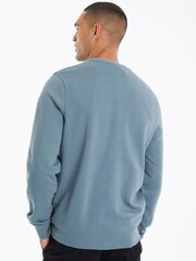 Threadbare Blue Boston Graphic Crew Neck Sweatshirt - Image 2 of 4