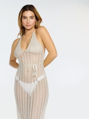 Boux Avenue Brown Knit Beach Dress - Image 4 of 4
