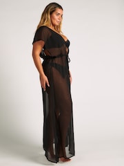 Boux Avenue Maxi Kaftan Beach Black Cover-Up - Image 2 of 5