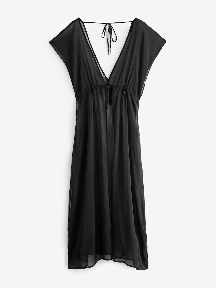 Boux Avenue Maxi Kaftan Beach Black Cover-Up - Image 5 of 5