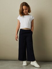 Reiss White Terry 13-14 yrs Cotton Crew Neck Crop Top - Image 2 of 6