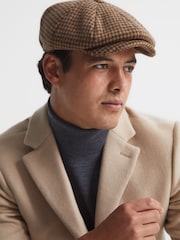 Reiss Oatmeal Arbor Wool Blend Baker Boy Cap - Image 2 of 4