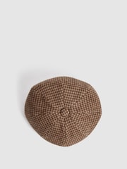 Reiss Oatmeal Arbor Wool Blend Baker Boy Cap - Image 4 of 4