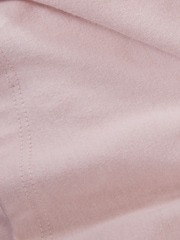 Reiss Pale Pink Terry Senior Cotton Crew Neck Crop Top - Image 6 of 6