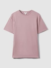 Reiss Dusty Rose Bless Cotton Crew Neck T-Shirt - Image 2 of 6