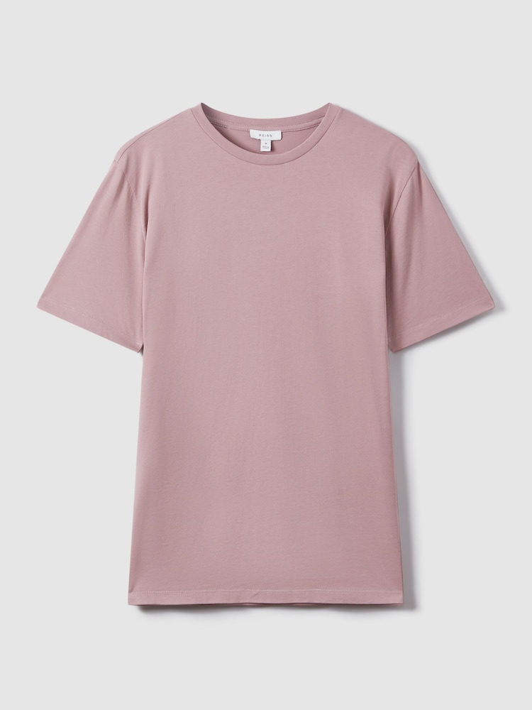 Reiss Dusty Rose Bless Cotton Crew Neck T-Shirt - Image 2 of 6