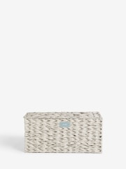 Grey Plastic Wicker Set of 3 Storage Basket - Image 6 of 6
