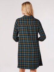 Apricot Green Woven Check Shirt Dress - Image 2 of 4